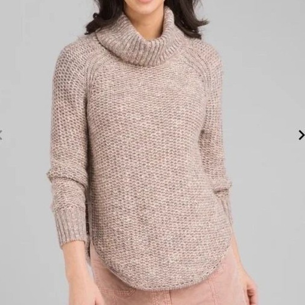 Prana Women's Mainspring Knitted‎ Turtleneck Collared Pullover Sweater Sz Medium